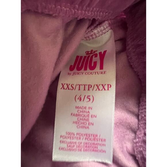 Y2K Juicy By Juicy Couture Baby Purple Zip Up With Embroidered Crown XXS - Picture 5 of 5